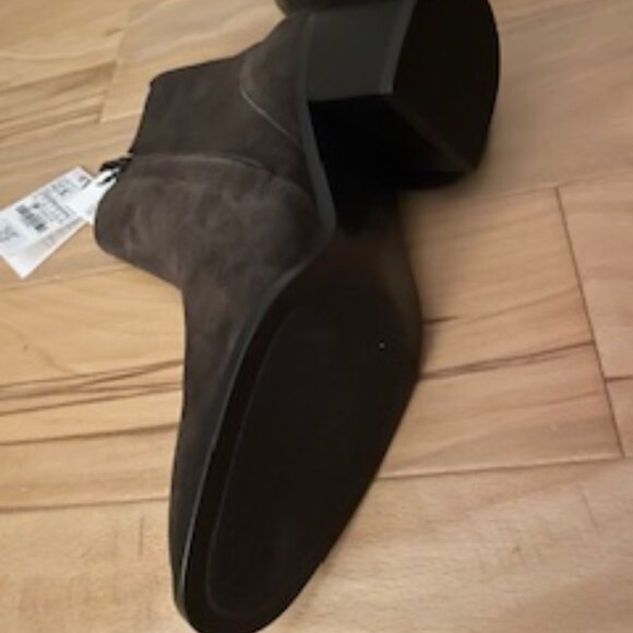 ZARA WIDE HEELED SPLIT LEATHER ANKLE BOOTS Brown size 6M (36) - Picture 15 of 15